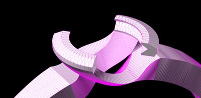 3D model showing the curved claw leaving a clean gap shaped to hold the diamond